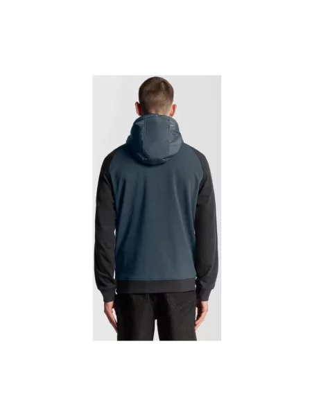Bluza z kapturem Lyle & Scott z kapturem niebieska