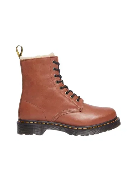 Dr. Martens Serena Faux Fur Leather Boots Kobiety Obuwie Dr. Martens Size: 3 brązowy