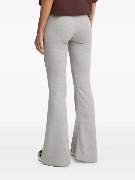 Pantaloni palazzo Adidas cu dungi plisat cu imagine albastru