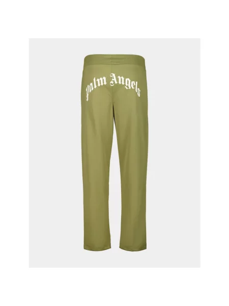 Spodnie Palm Angels do biegania z logo zielone