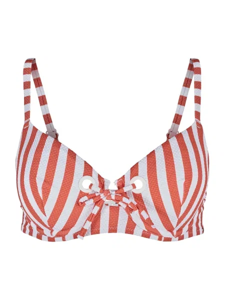 Skiny Sutien costum de baie / portocaliu închis alb