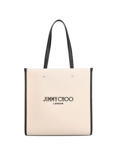 Geantă shopper Jimmy Choo cu imagine din canvas