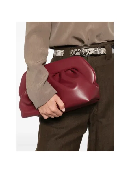 Torebka crossbody Themoirè skórzana czerwona
