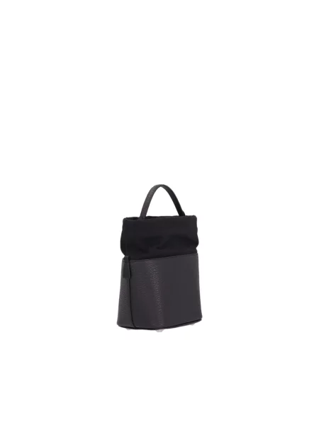 Lniany kapelusz Maison Margiela retro wiązany czarny