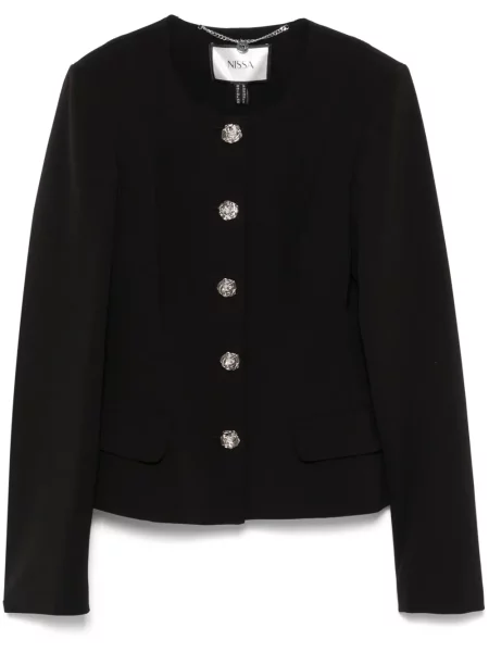 Geacă Nissa cu model floral negru