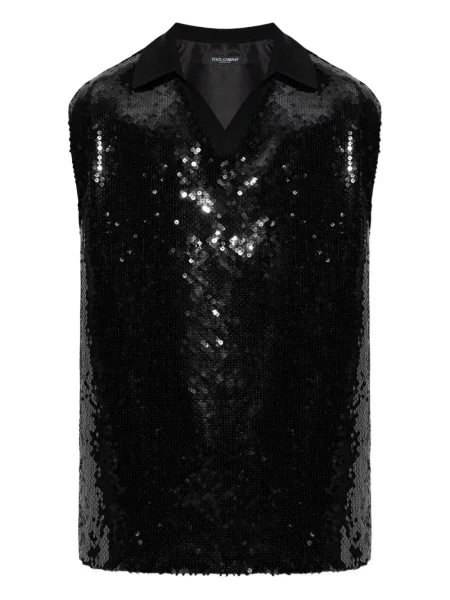Риза Dolce & Gabbana с пайети черно