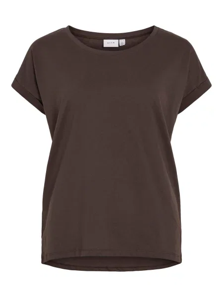 VILA Tricou VIDRreams ciocolatiu