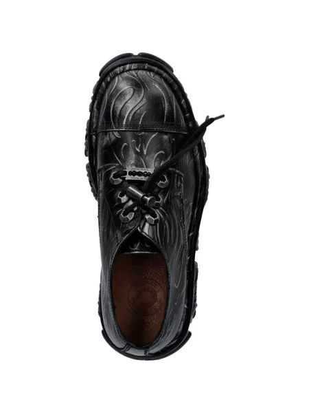 Sneakerși New Rock cu imagine negru