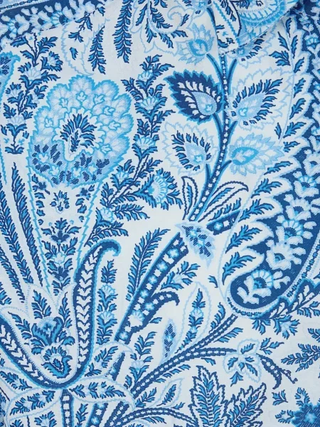 Риза Etro с принт с пейсли десен синьо