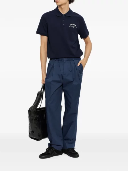 Tricou polo Balmain cu imagine albastru