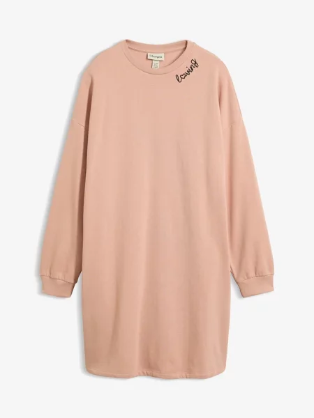 Sukienka dresowa oversized różowa