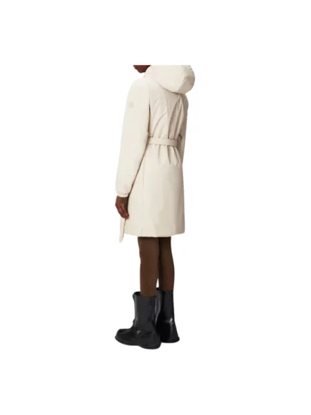 Długa kurtka Rains ocieplana beżowa