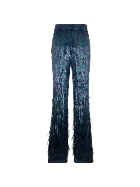 Flitteres trapéz nadrág Alberta Ferretti kék