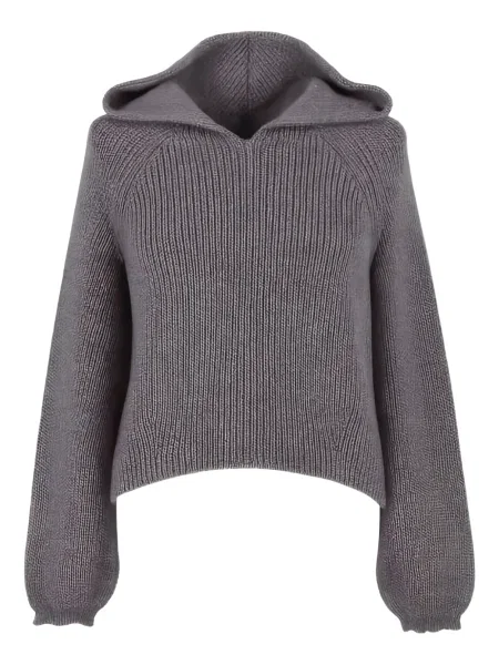 Pulover Twinset cu glugă gri