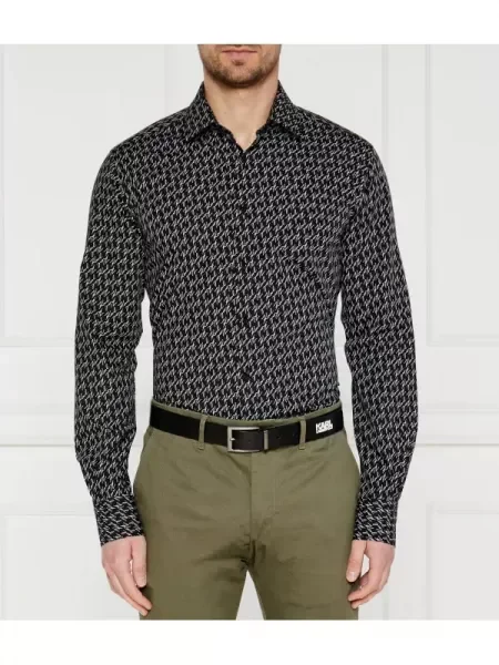 Karl Lagerfeld Cămașă | Modern fit negru