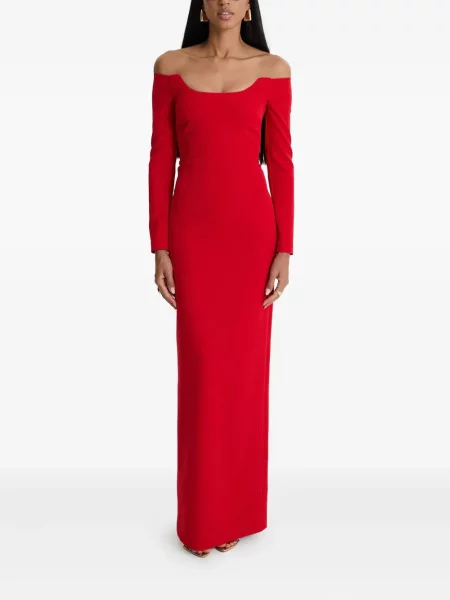 Rochie maxi Moos Studio lungă de costum roșu
