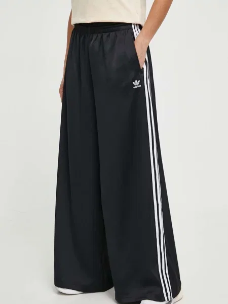 Adidas Originals pantaloni femei lat high waist negru