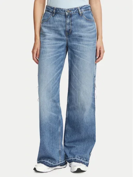 Guess Jeans Дънки Wide Leg син