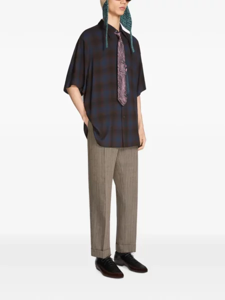 Scurt cămașă Dries Van Noten albastru