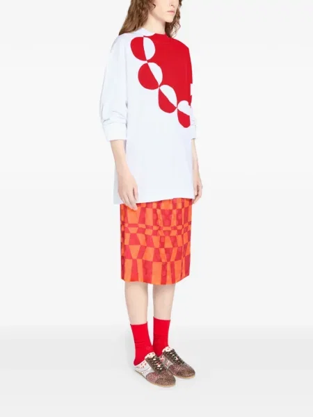 Grafic tricou Dries Van Noten cu imagine alb