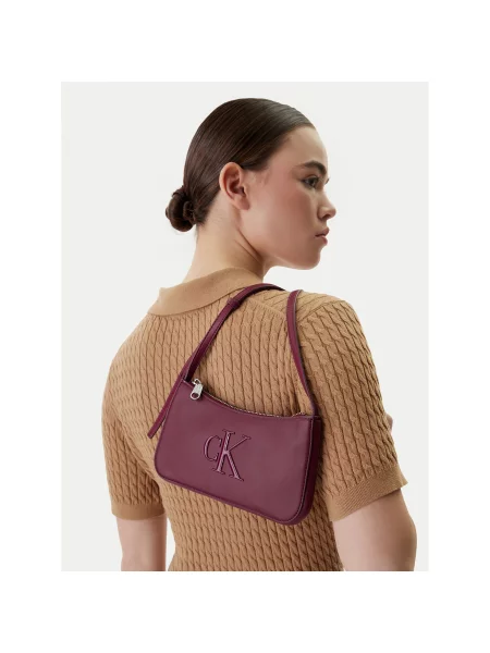 Calvin Klein Torbica Bold Ck Mini Bag Tamnocrvena crvena