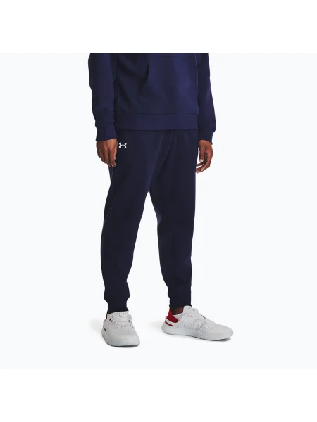 UNDER ARMOUR Športové nohavice tmavomodrá biela
