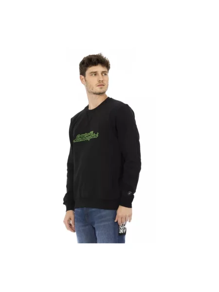 Bluza nierozpinana Automobili Lamborghini z okrągłym dekoltem czarna