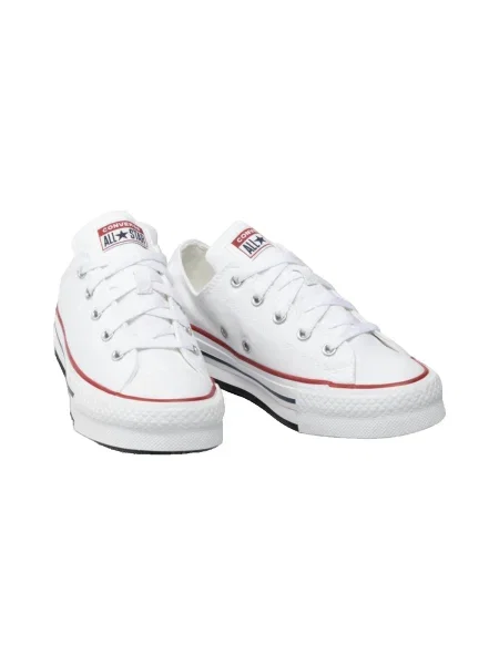 Pantofi Converse cu platformă din canvas alb