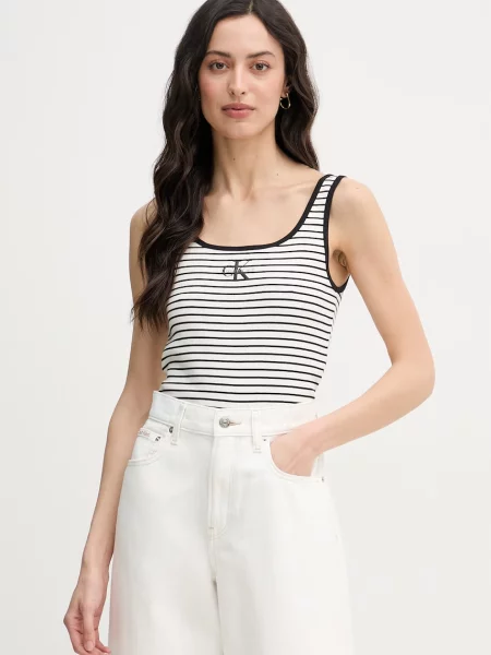 Top Calvin Klein Jeans béžový