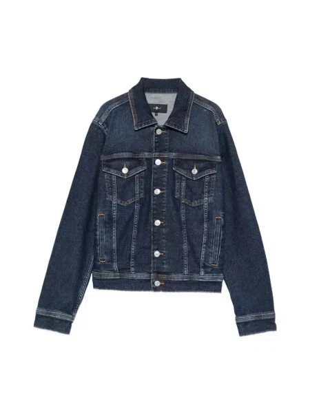 Bluzka 7 For All Mankind ze stójką niebieska