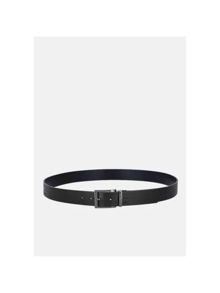 Emporio Armani pasek skórzany dwustronny czarny