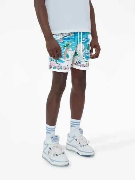 Slip de baie Amiri cu imagine albastru