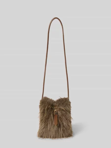 Torba crossbody z obszyciem sztucznym futrem model Lusi' Zabaione