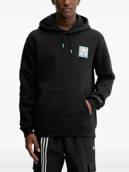 Ριγέ γυμναστήριο σορτς Adidas με σχέδιο μπλε