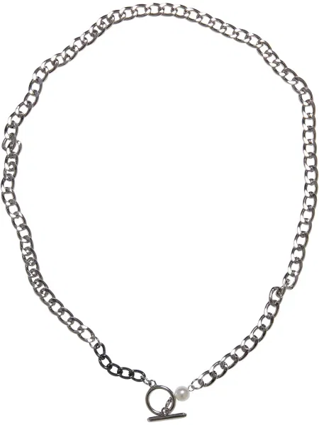 Colier Urban Classics cu perle gri