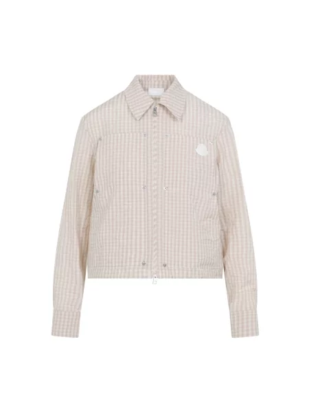 Kurtka Moncler w paski różowa