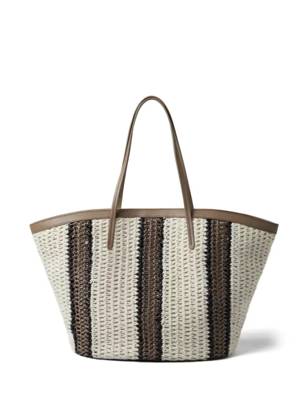Geantă shopper Brunello Cucinelli cu dungi