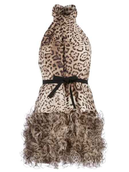 Rochie Giambattista Valli cu imagine cu model leopard de costum