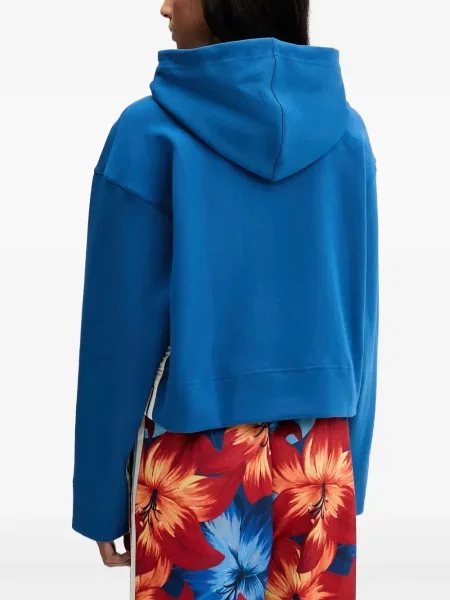 Hanorac cu glugă Adidas cu dungi cu broderie cu cordon negru