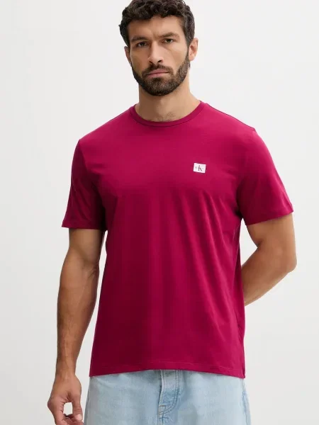 Тениска Calvin Klein Jeans с апликация черно