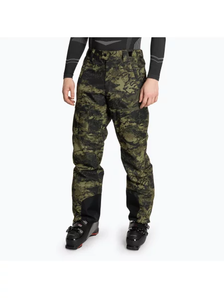 Мъжки скиорски панталони Oakley Divisional Cargo Shell tiger camo green зелено