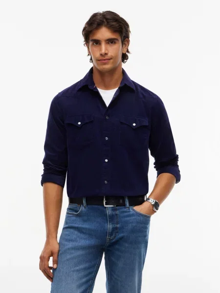 Tommy Hilfiger Cămașă | catifea reiată