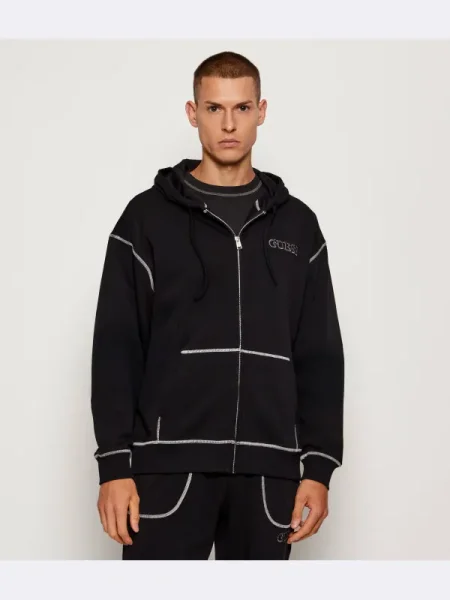 Guess Underwear Hanorac F-ZIP negru