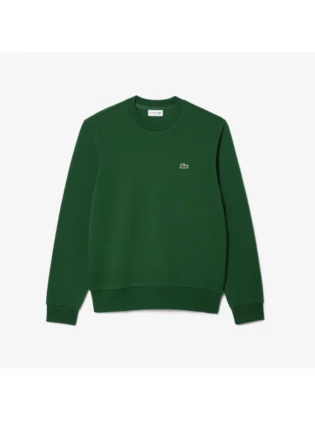 Lacoste Bluza Z Organicznej Bawełny Szczotkowanej zielona