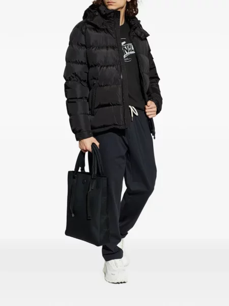 Scurt tricou Moncler cu imagine negru