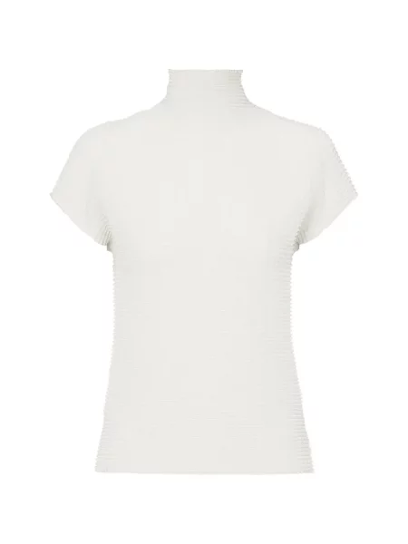 Top Issey Miyake plisat alb