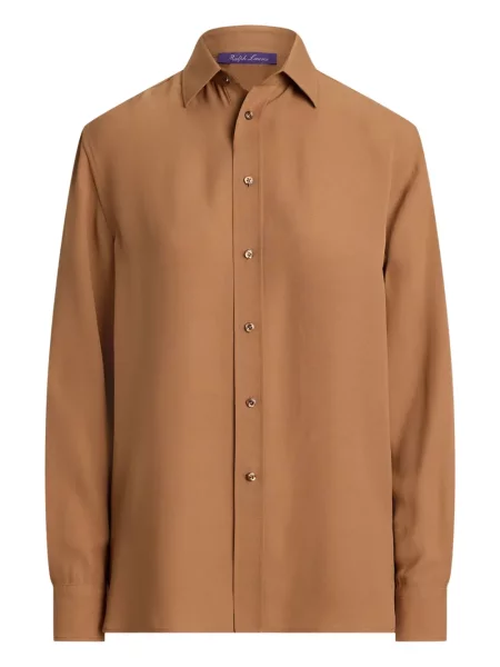 Cămașă Ralph Lauren Collection lungă maro