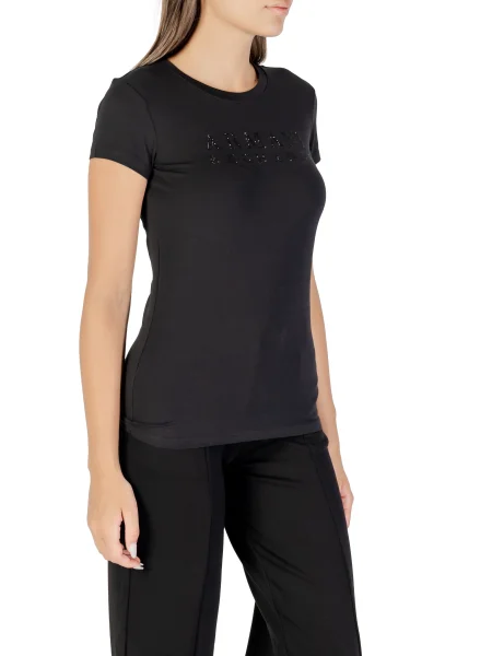 Kryształ górski koszulka Armani Exchange czarna