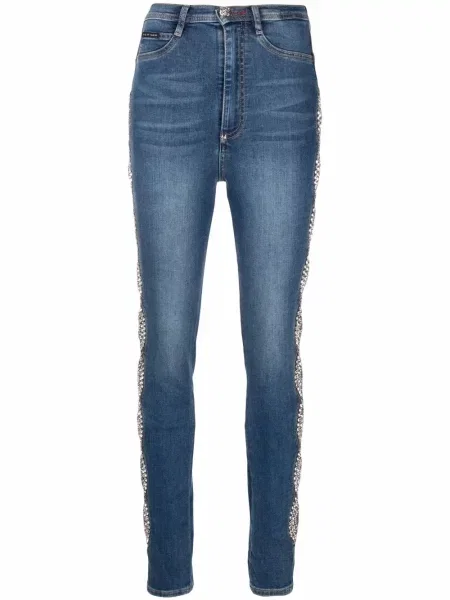 Blugi Philipp Plein de cristal albastru