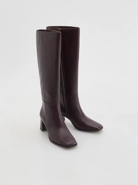 Ботфорты Reserved красные